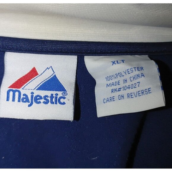 Majestic NHL Buffalo Sabres Hockey Zipper Spring Warm Up XLT Jacket 2 Pockets - Picture 2 of 8